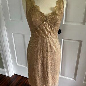 BCBGMaxAzria Gold Lace Dress